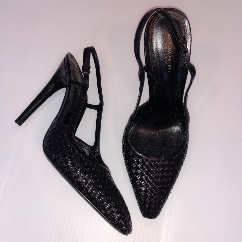 Bottega Veneta Woven High-Heel Slingback Pump - Picture 2 of 8